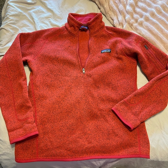 Patagonia Jackets & Blazers - Patagonia Red Quarter-zip Size Large!